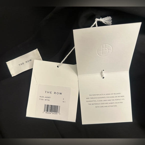 THE ROW black Alda blazer jacket double breasted shawl lapels New w/tags $2800 - Picture 12 of 16